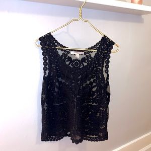 Black Lacy Tank Top